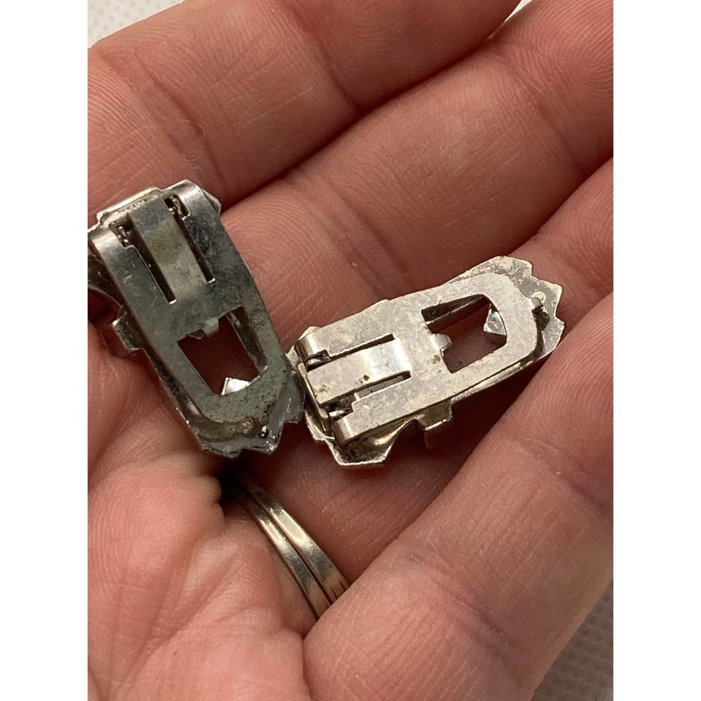 Vintage Silver Tone Art Deco Shoe Clips - Picture 3 of 4